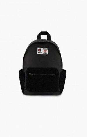 Champion 1919 Logo Teddy Backpack Vesker Herre Svarte | 6912-WRFJU