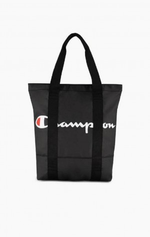 Champion 1919 Script Logo Tote Bag Vesker Dame Svarte | 6519-UDLPV