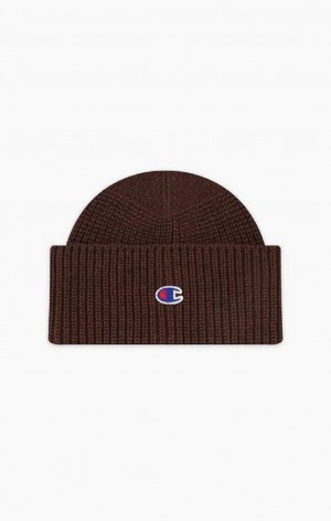 Champion C Logo Patch Beanie Hat Hatt Herre Brune | 4602-XOZWR