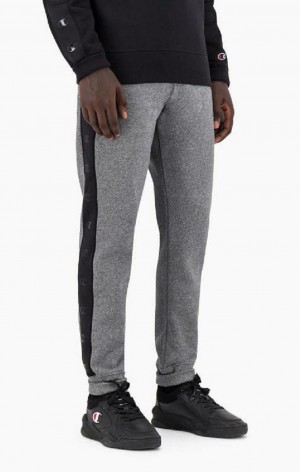 Champion C Logo Tape Fleece Joggers Joggebukse Herre Mørke Grå | 5173-JEYND