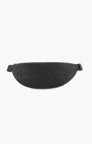 Champion Debossed Script Logo Neoprene Belt Bag Vesker Herre Svarte | 9506-GXNYT