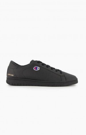 Champion Embossed Script Logo Trainers Joggesko Herre Svarte | 4298-CEUXK