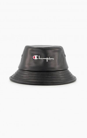 Champion Embroidered Script Logo Bucket Hat Hatt Herre Svarte | 4968-YOHVP