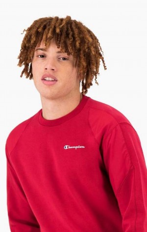 Champion Grafiske Logo Print Polstret Insert Sweatshirt Gensere Herre Rød | 5234-MOFLI