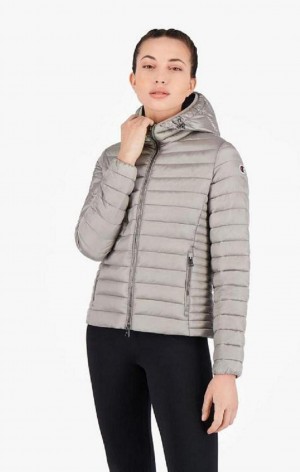 Champion Lette Polstret Hette Jacket Jakker Dame Hvite | 4619-KFVNH