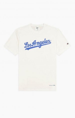 Champion Los Angeles MLB T-Shirt T-skjorte Herre Hvite | 6304-NXZIC