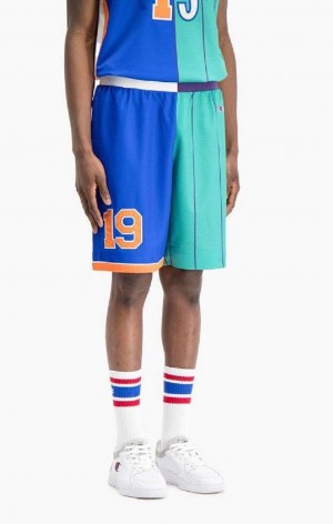 Champion NBMIX Patchwork 'Champion 19' Basketball Shorts Shorts Herre Blå | 8210-LWABK