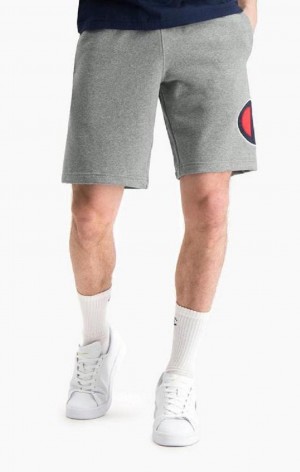 Champion Oversized Satin & Twill C Logo Shorts Shorts Herre Mørke Grå | 2165-SJOTG