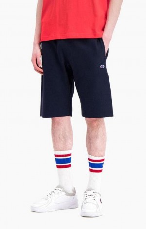 Champion Reverse Weave Long Shorts Shorts Herre Mørke Blå | 4581-KRWZB