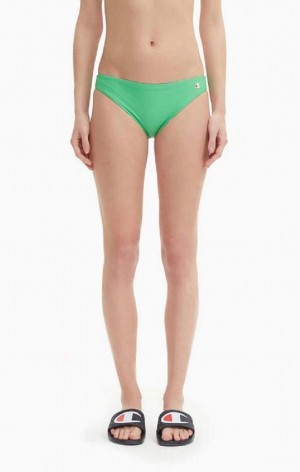 Champion Reversible 'C' Logo Patch Bikini Bottoms Badetøy Dame Grønn | 4816-ZEDGW