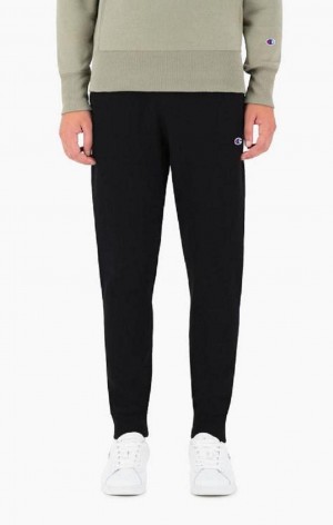 Champion Ribbet Cuffed Reverse Weave Joggers Joggebukse Herre Svarte | 1940-GWEMI