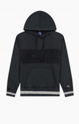 Champion Script Logo Reverse Weave Hoodie Hettegenser Herre Svarte | 6485-SCEGI