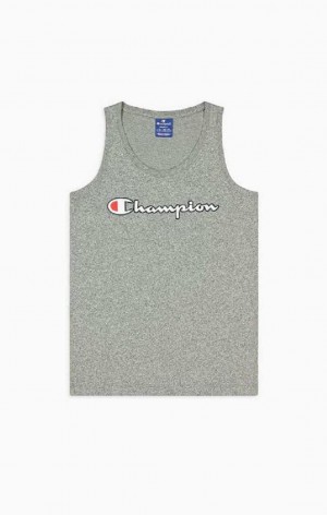 Champion Script Logo Tank Top T-skjorte Dame Mørke Grå | 7258-LUIVR