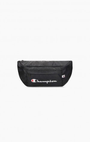 Champion Script Logo Zip Belt Bag Vesker Herre Svarte | 1024-YTZCR