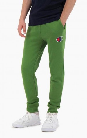 Champion Semsket Skinn C Bomull Terry Cuffed Joggers Joggebukse Herre Grønn | 3461-GDIJL