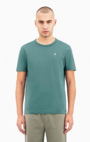 Champion Small C Logo T-Shirt T-skjorte Herre Grønn | 2348-OMRLS