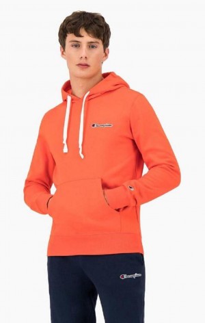 Champion Small Script Logo Hoodie Hettegenser Herre Rød | 2937-QZVEP