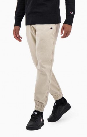 Champion Stretch Bomull Twill Cuffed Trousers Joggebukse Herre Brune | 4268-CGNTB