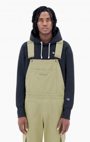 Champion Woven Utility Dungarees Pants Joggebukse Herre Beige | 3287-GXQFB