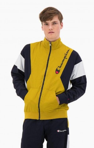 Champion Zip-Up Colour Block Jacket Treningsdress Herre Gull | 4985-OQCEP