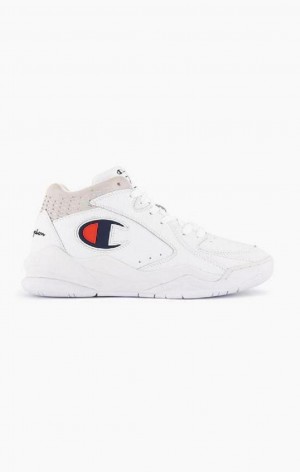 Champion Zone Mid Trainers Joggesko Dame Hvite | 6489-ZTHGL