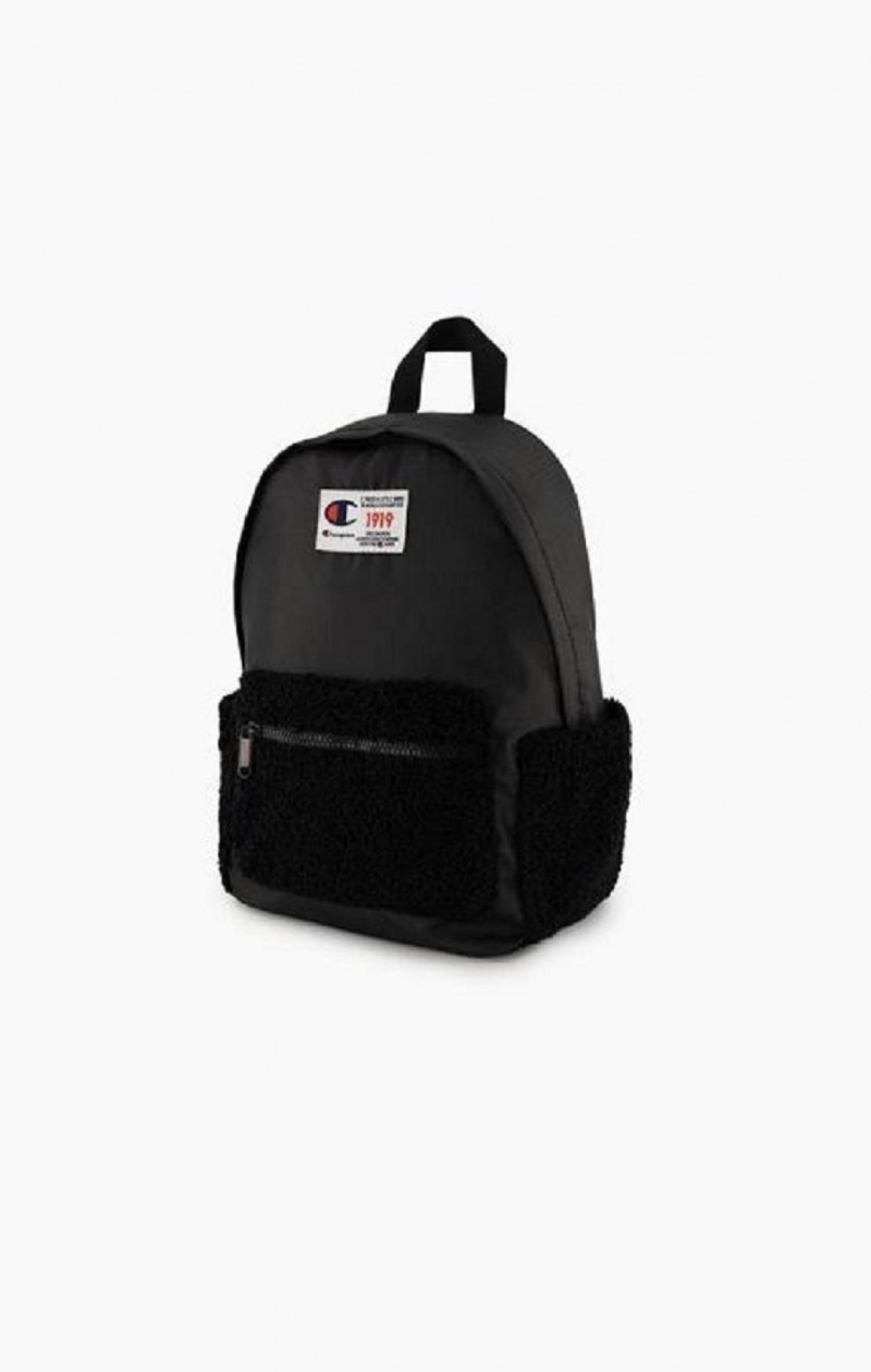 Champion 1919 Logo Teddy Backpack Vesker Herre Svarte | 6912-WRFJU