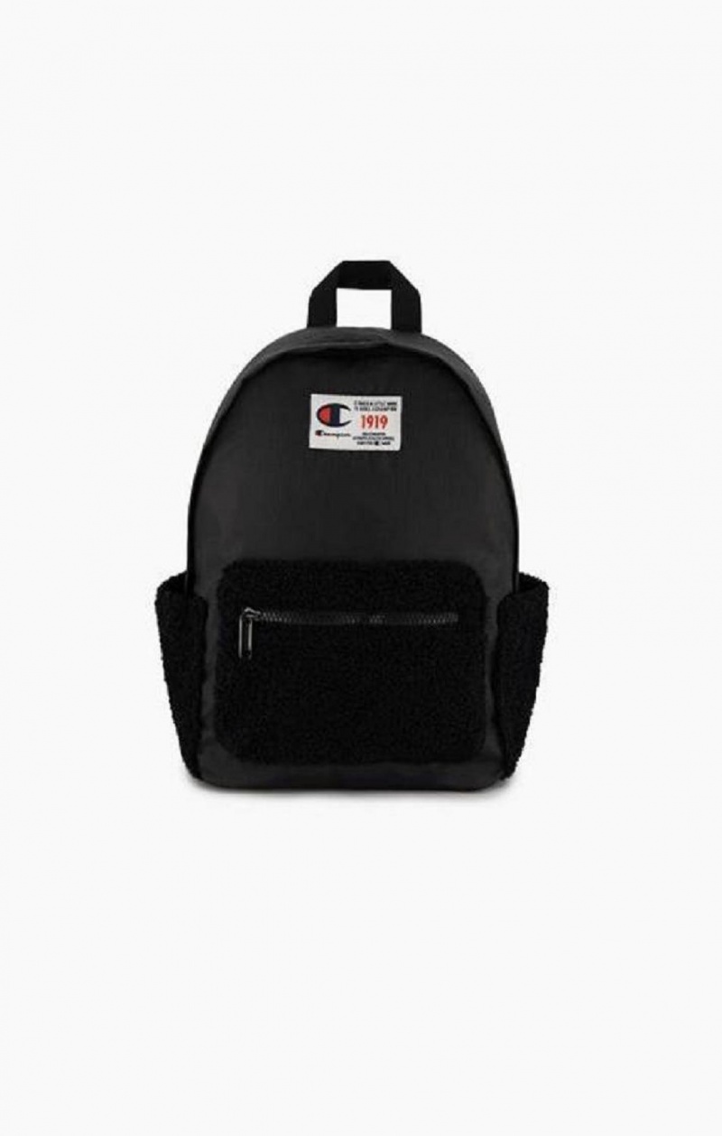 Champion 1919 Logo Teddy Backpack Vesker Herre Svarte | 6912-WRFJU