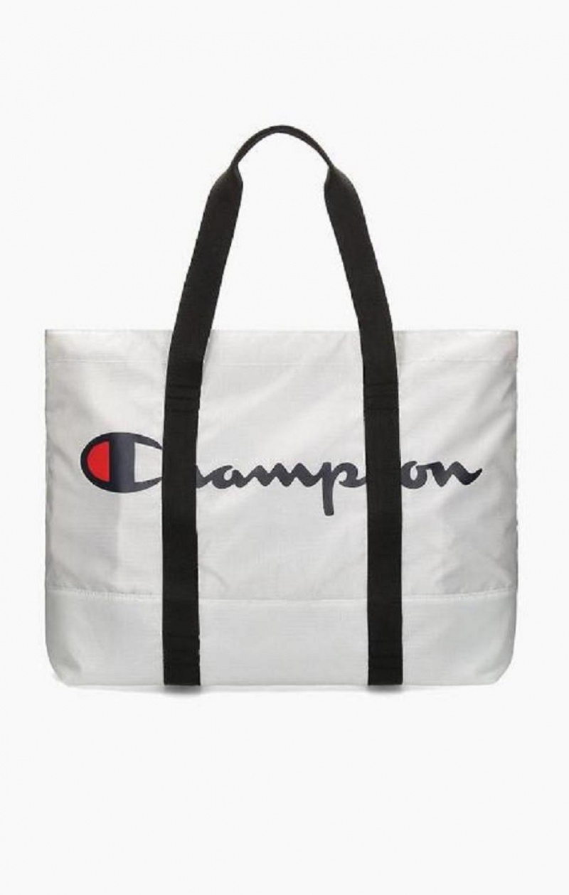 Champion 1919 Script Logo Tote Bag Vesker Dame Hvite | 4057-UIMQJ