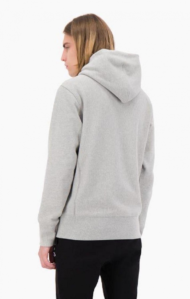 Champion Archive Centenary Print Reverse Weave Hoodie Hettegenser Herre Lyse Grå | 7830-GRKTW