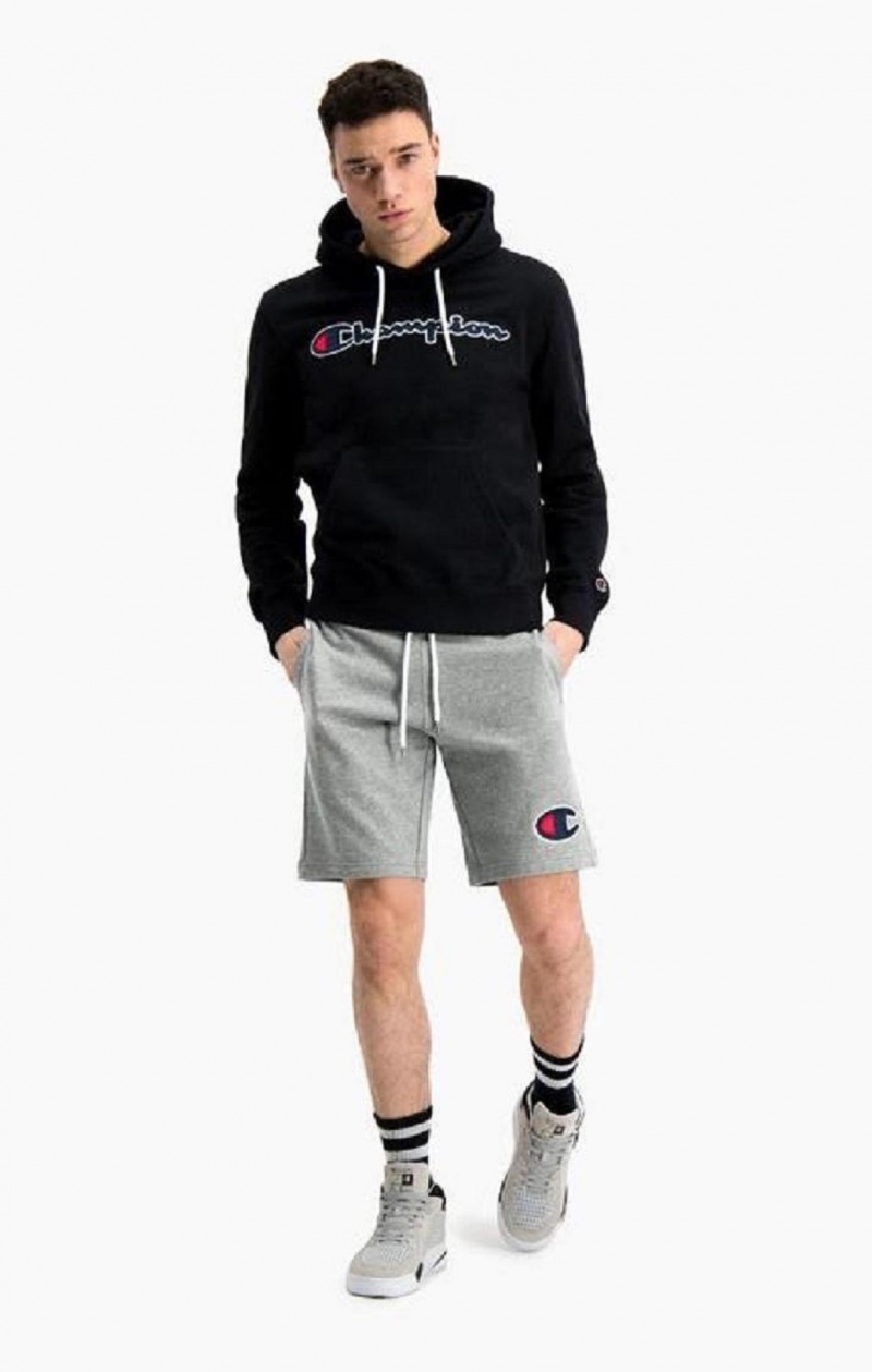 Champion C Logo Bomull Terry Bermuda Shorts Shorts Herre Mørke Grå | 4357-OIEFB