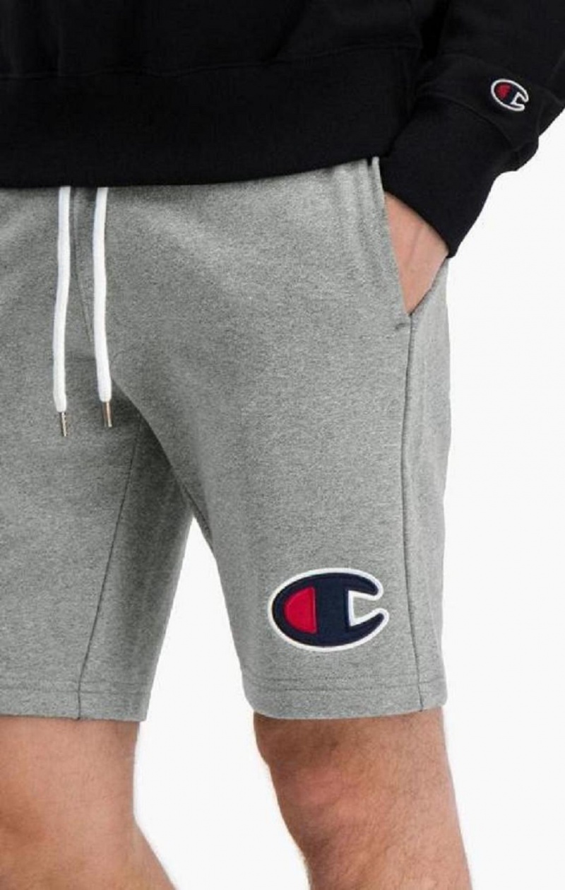 Champion C Logo Bomull Terry Bermuda Shorts Shorts Herre Mørke Grå | 4357-OIEFB