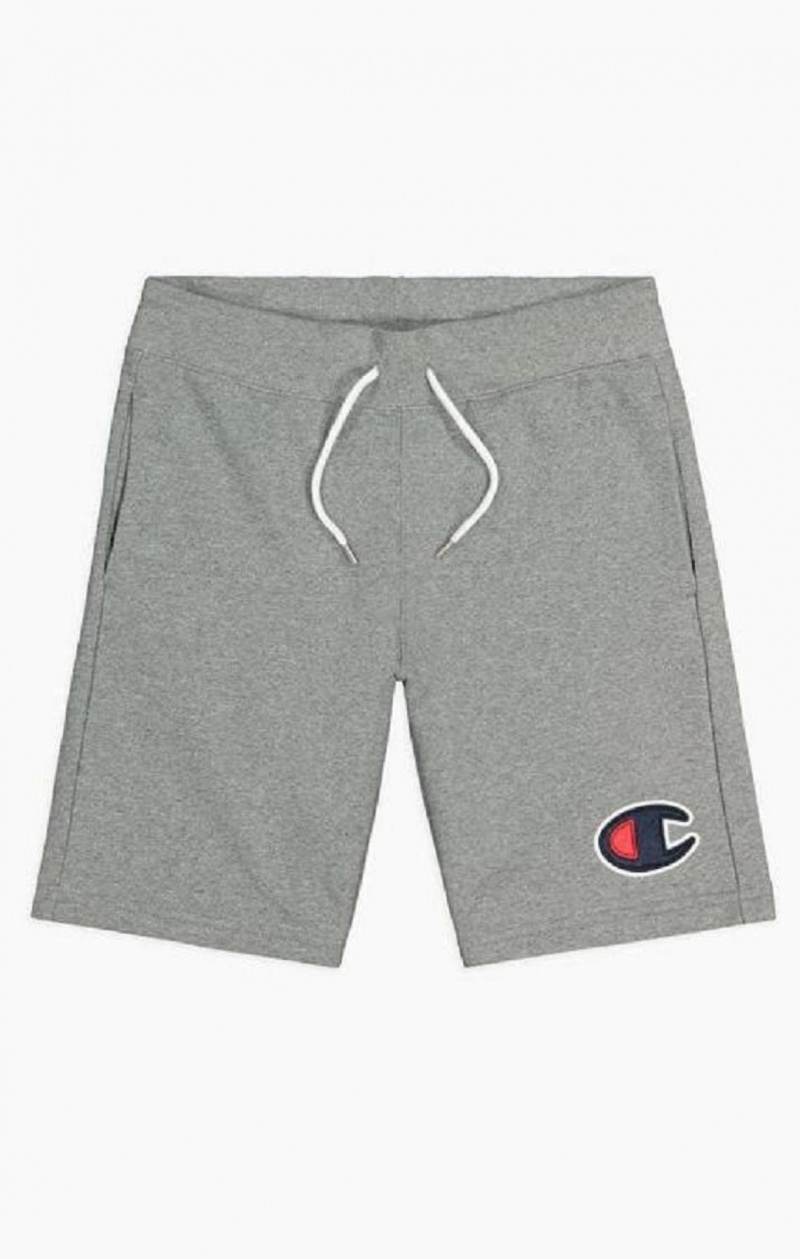 Champion C Logo Bomull Terry Bermuda Shorts Shorts Herre Mørke Grå | 4357-OIEFB