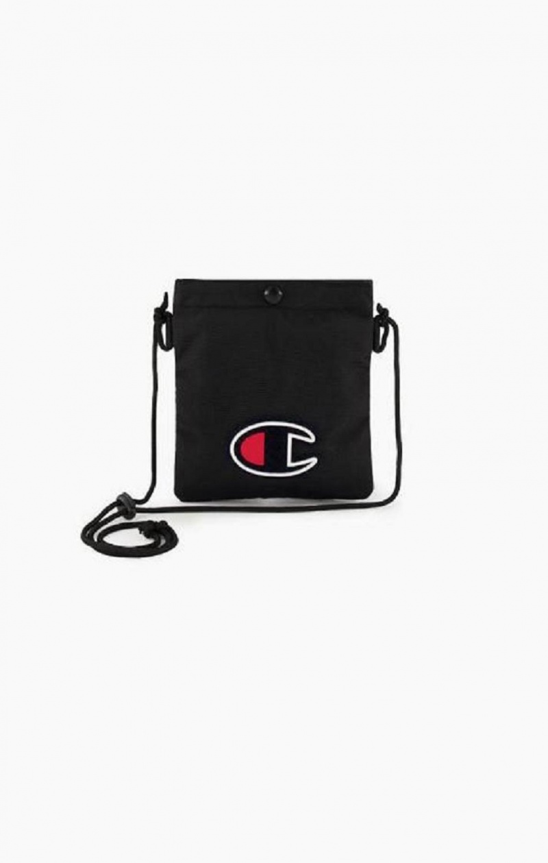 Champion C Logo Coated Mini Shoulder Bag Vesker Dame Svarte | 7260-OEUWS