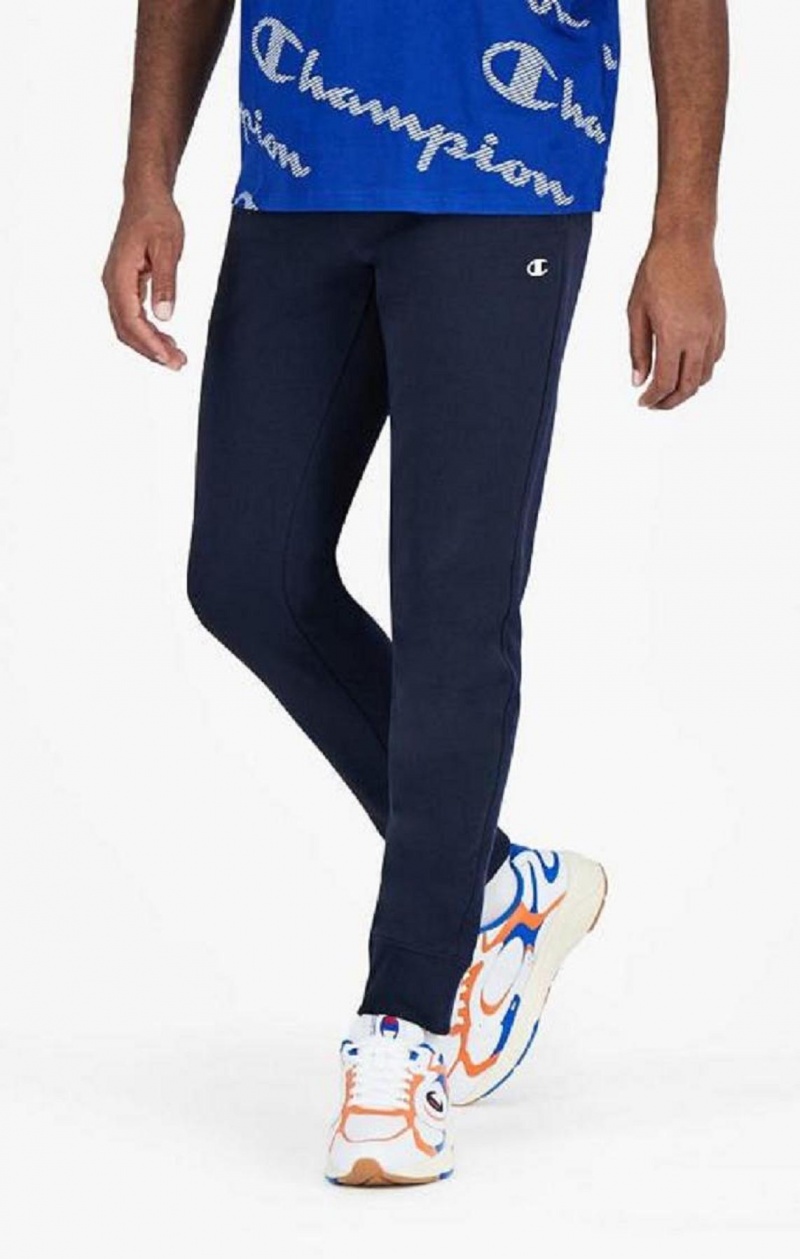 Champion C Logo Detail Cuffed Joggers Joggebukse Herre Mørke Blå | 7928-IMJPN