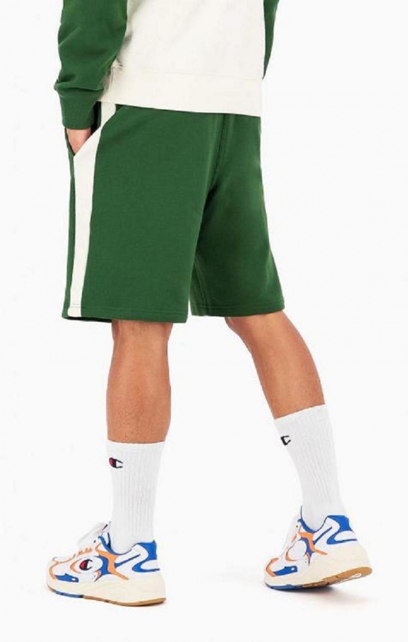 Champion C Logo Fleece Bermuda Shorts Shorts Herre Lyse Grønn | 1304-IYVXE