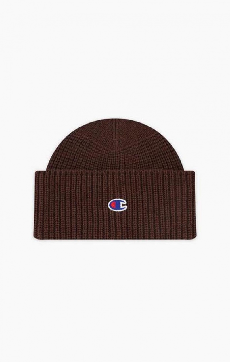 Champion C Logo Patch Beanie Hat Hatt Herre Brune | 4602-XOZWR