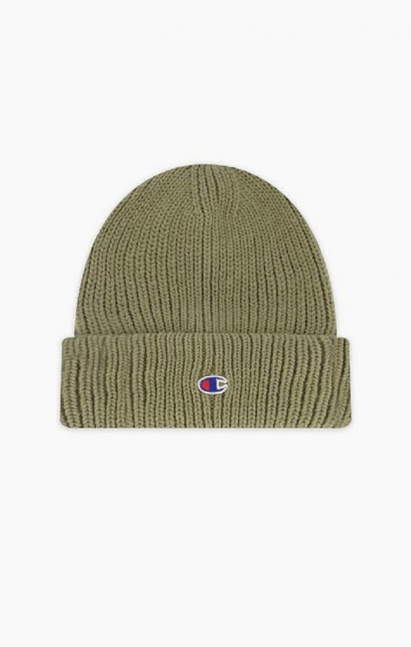 Champion C Logo Patch Beanie Hat Hatt Herre Beige | 0218-GSDVB