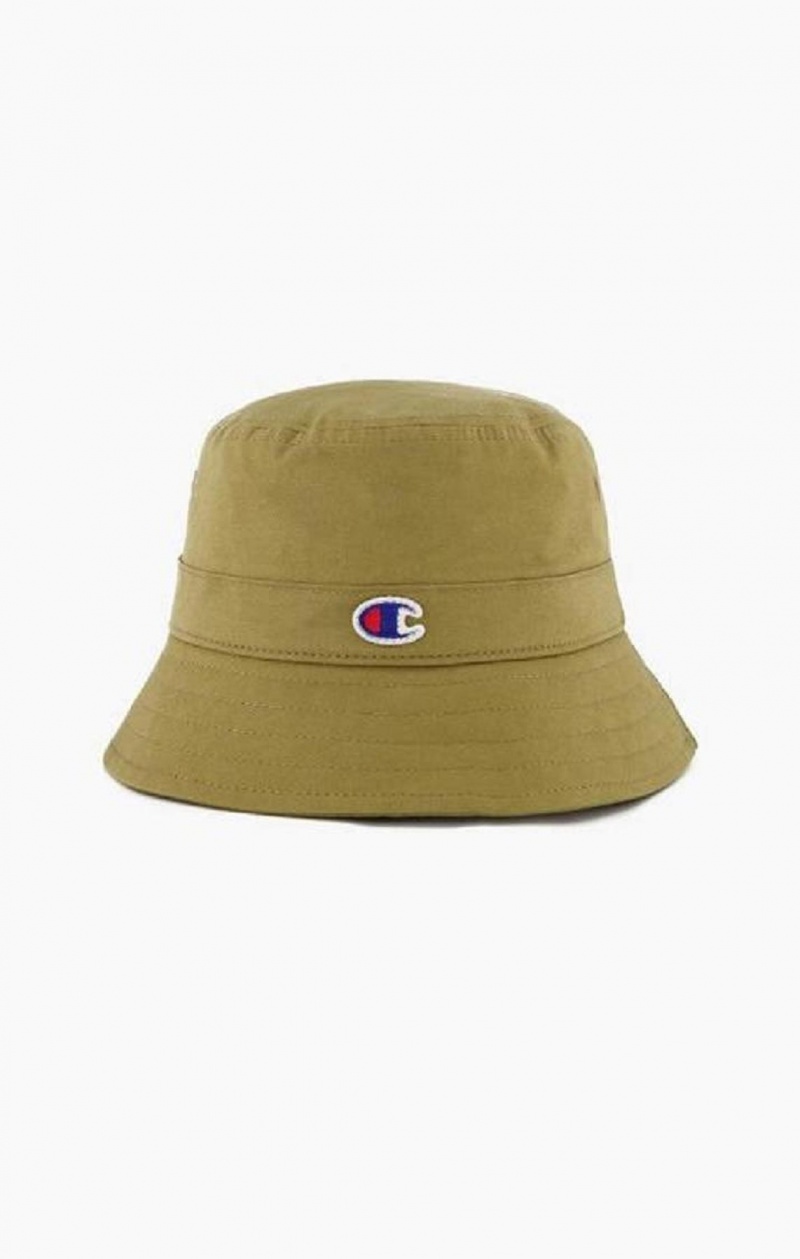 Champion C Logo Patch Bucket Hat Hatt Herre Olivengrønne Grønn | 6419-LXRBA