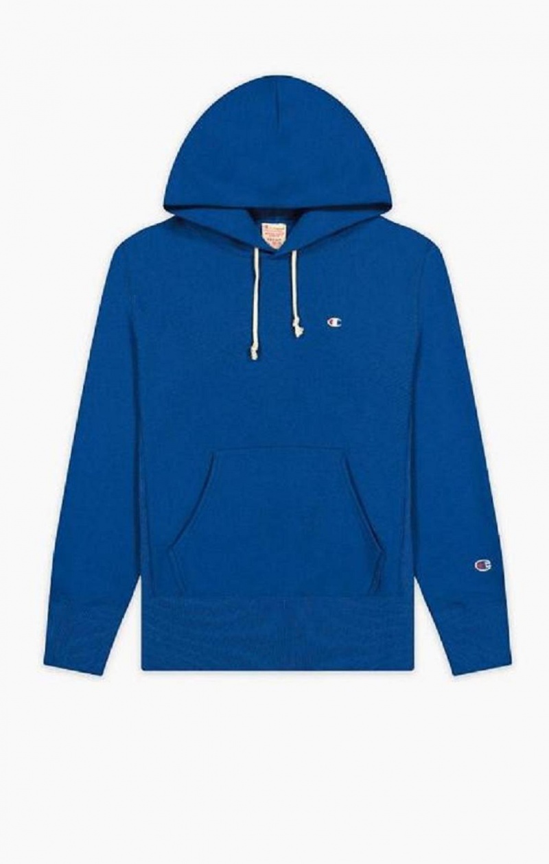 Champion C Logo Reverse Weave Hoodie Hettegenser Herre Blå | 3691-KLQYE