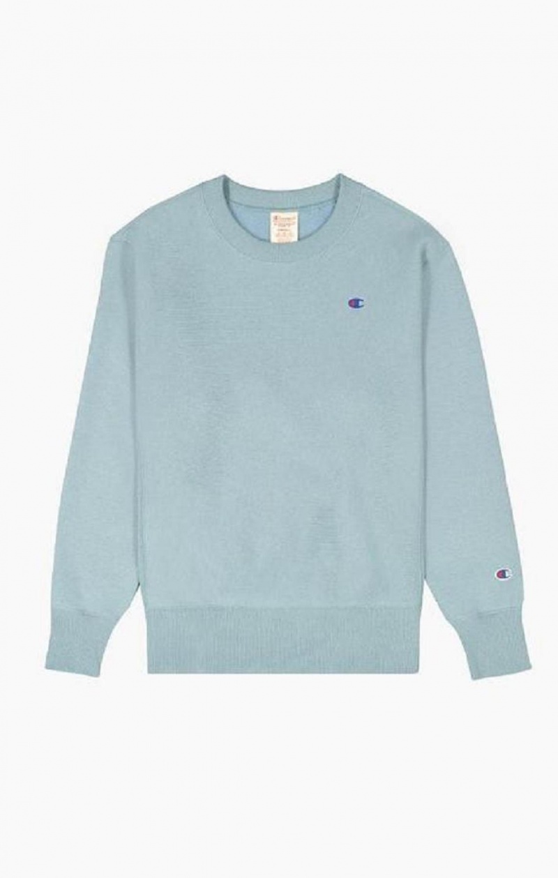 Champion C Logo Reverse Weave Sweatshirt Gensere Dame Turkis Blå | 5128-BXCGK