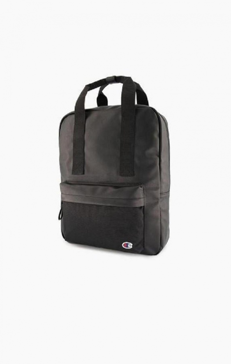 Champion C Logo Veganske Lær Backpack Vesker Herre Svarte | 2538-SJEYF