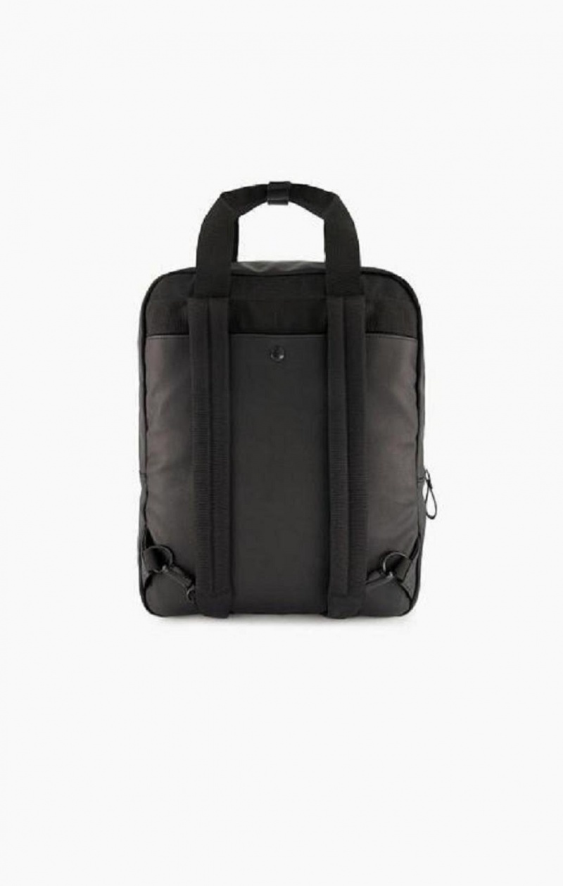 Champion C Logo Veganske Lær Backpack Vesker Dame Svarte | 7906-CPJHN