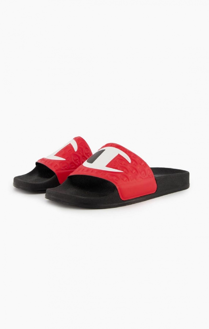 Champion C Patch Pool Slides Badesandaler Herre Rød | 8295-PRDCV