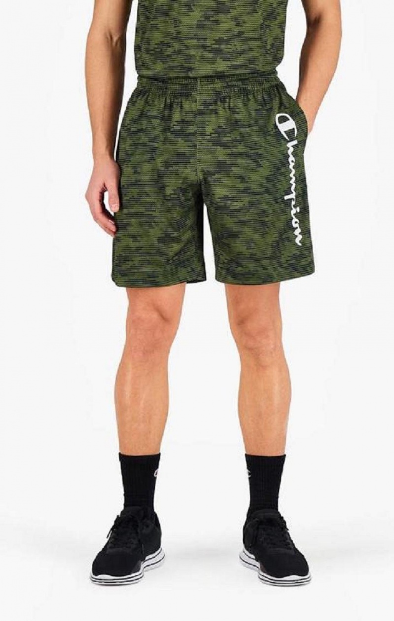 Champion Camo Quick Dry Trenings Shorts Shorts Herre Grønn | 6905-TBHOY