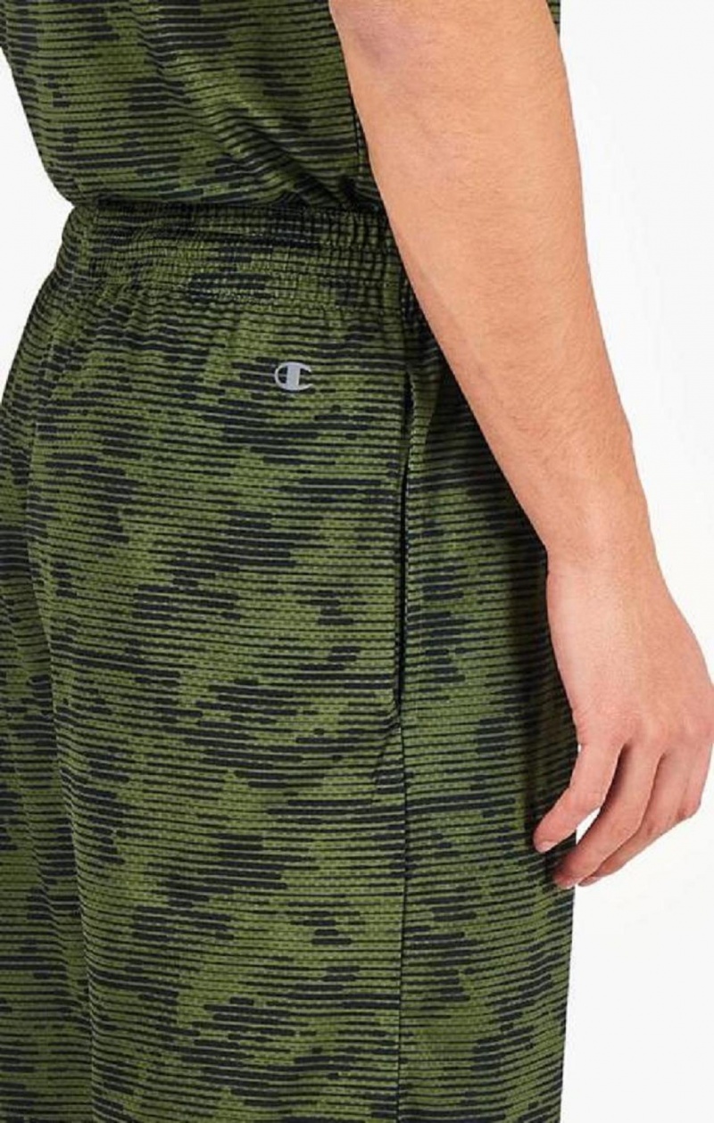 Champion Camo Quick Dry Trenings Shorts Shorts Herre Grønn | 6905-TBHOY