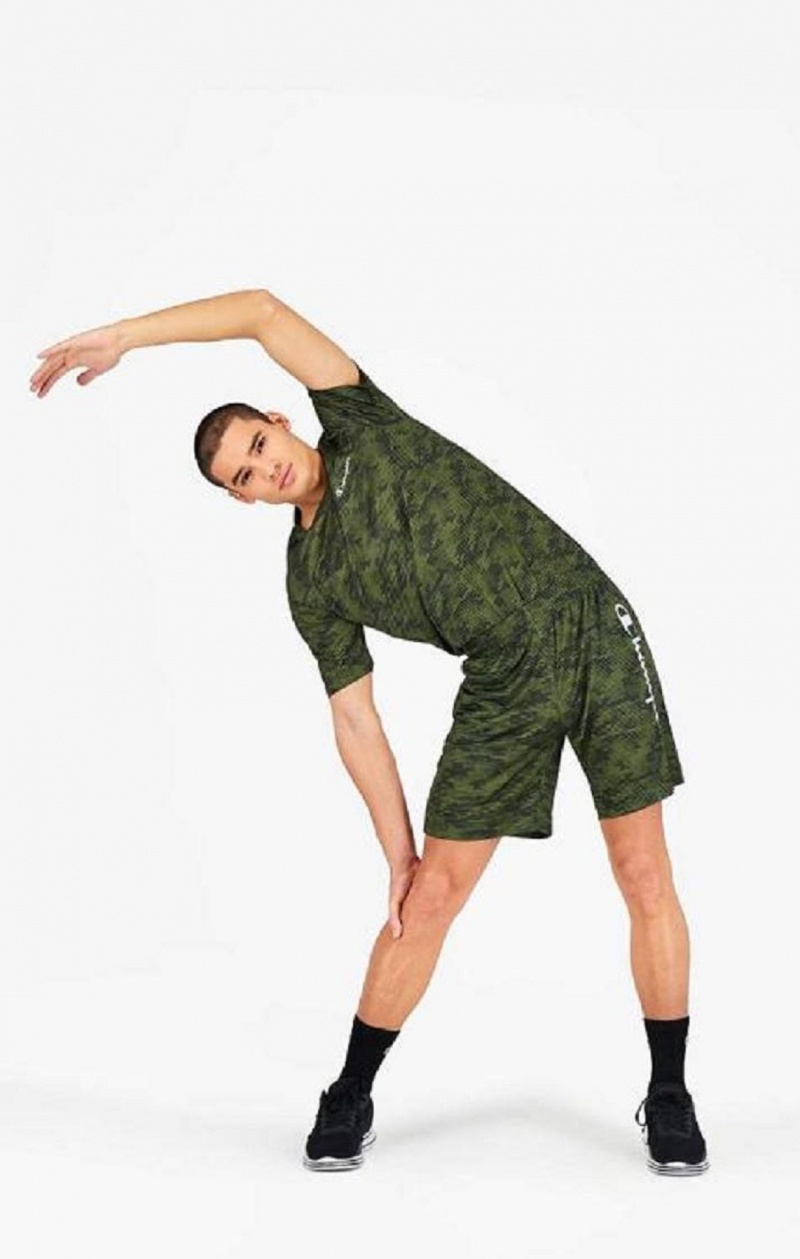 Champion Camo Quick Dry Trenings Shorts Shorts Herre Grønn | 6905-TBHOY