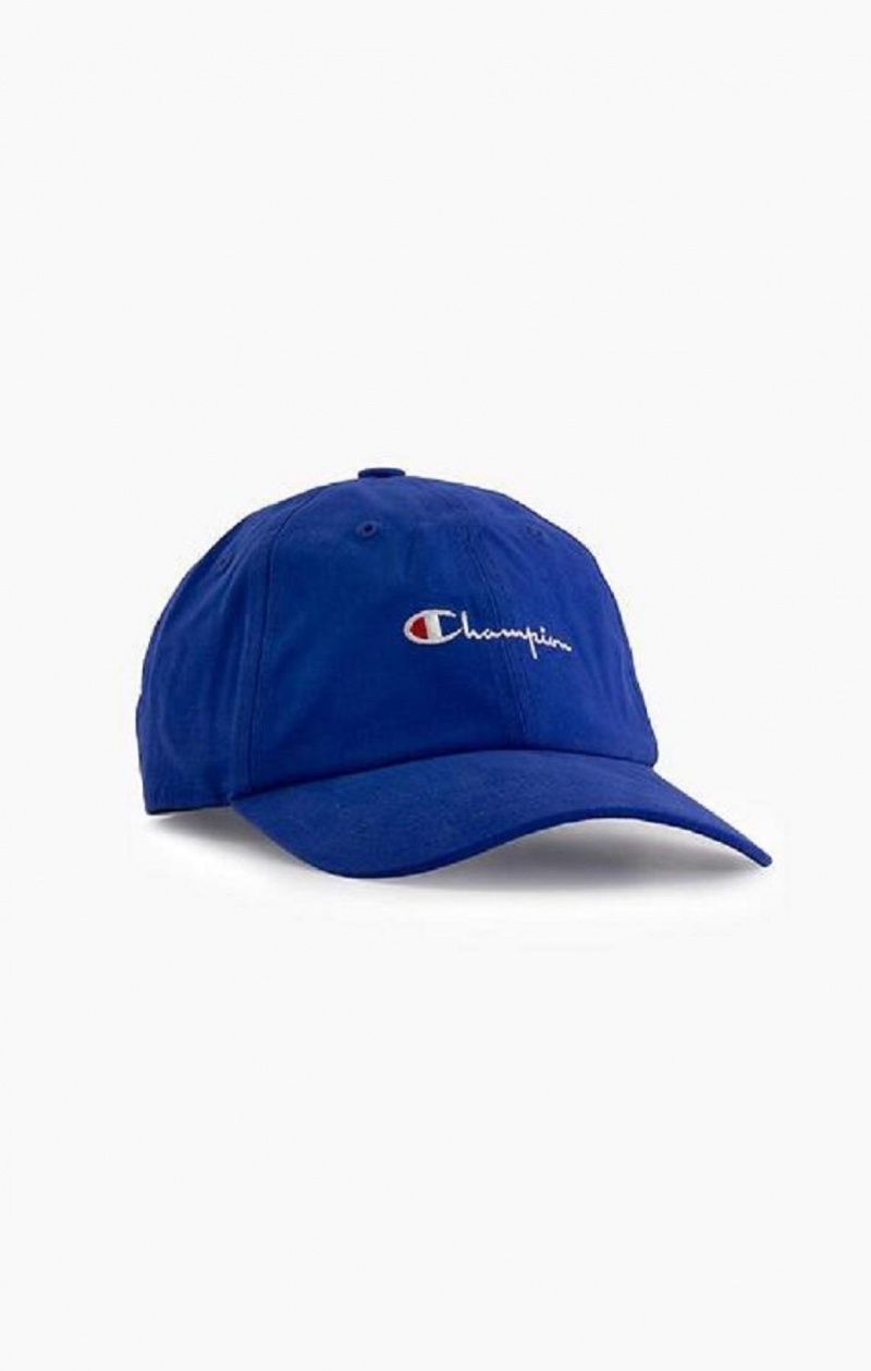 Champion Classic Script Logo Baseball Cap Hatt Herre Blå | 4678-ONRTU