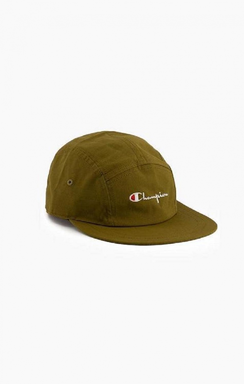 Champion Classic Script Logo Baseball Cap Hatt Herre Olivengrønne Grønn | 1486-LHCQW