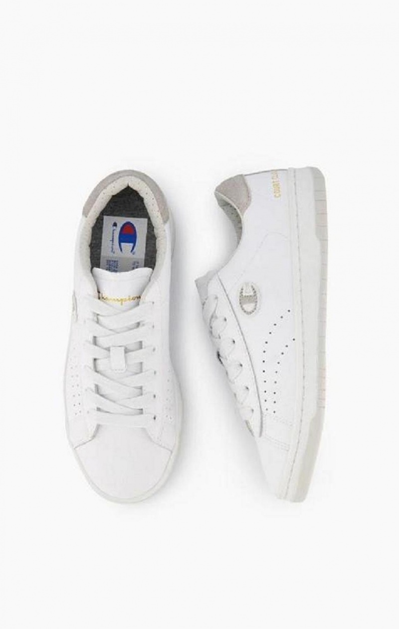 Champion Club Court Colour Back Tab Trainers Joggesko Dame Hvite | 7309-KTUHG