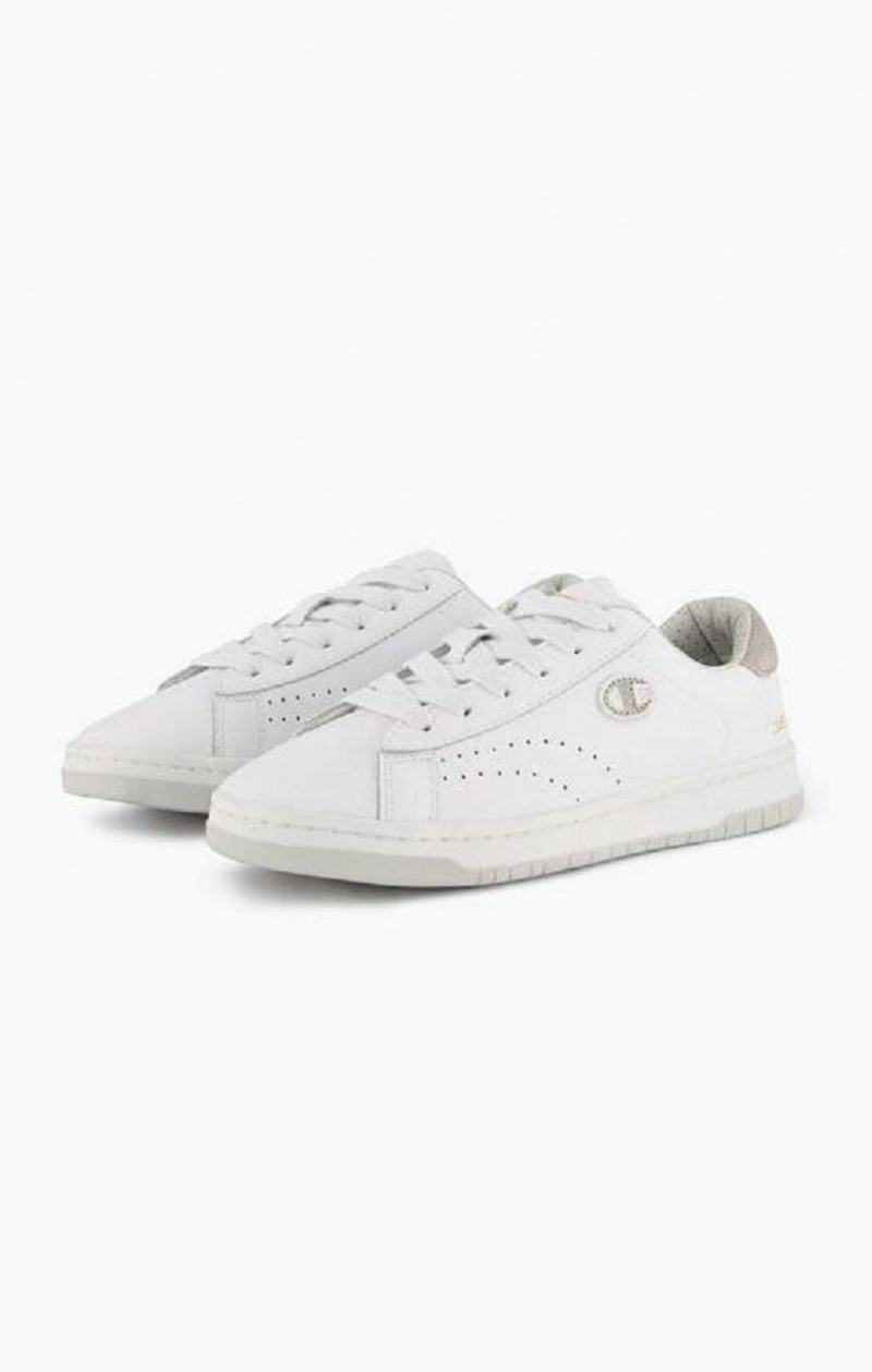 Champion Club Court Colour Back Tab Trainers Joggesko Dame Hvite | 7309-KTUHG